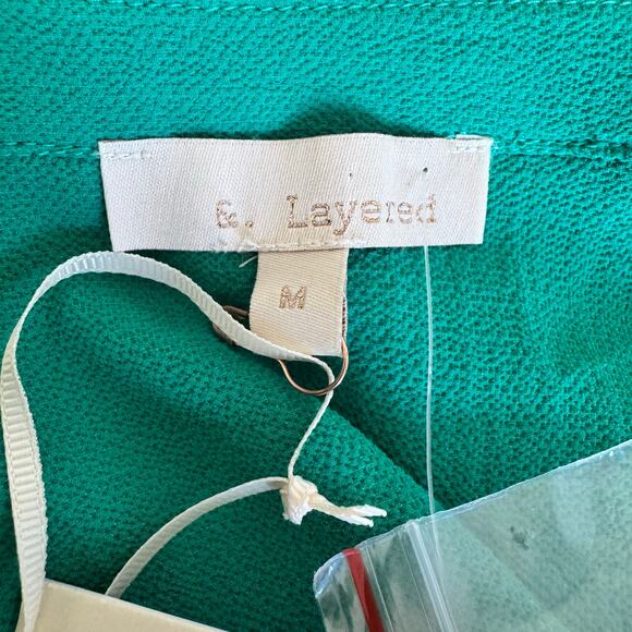 NWT Kelly Green Blouse Button Down Office Business Casual Work Career Holiday - Picture 11 of 11